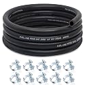 1/4 Fuel Line, Nylon Braided Fuel Line Hose 10FT, NBR Rubber Hose