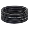1/4 Fuel Line, Nylon Braided Fuel Line Hose 10FT, NBR Rubber Hose