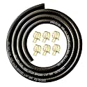 1/4 Inch 6mm ID NBR Nylon Braided Fuel Line Set,5 Ft＋6 Pcs 2/5 Inch ID Hose Clamps,For Motorcycle Kawasaki Kohler Briggs Stratton Small Engines,Boat Marine Outboard Gas Diesel Petrol