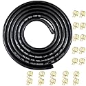 1/4 Inch 6mm ID NBR Nylon Braided Fuel Line Set,10 Ft.＋20 Pcs 2/5 Inch ID Hose Clamps,For Motorcycle Kawasaki Kohler Briggs Stratton Small Engines,Boat Marine Outboard Gas Diesel Petrol