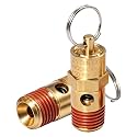 1/4 Inch Air Compressor Check Relief Valve, Brass Safety 150 PSI Pressure Relief Valve 2pcs