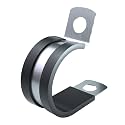 1/4 Inch Cable Clamp - 26 Pack Stainless Steel Wire Clamp, P Clips for Electric Wires Holders - Metal Hose Clamps for Automotive, Pipe, Line (1/4"(6MM))