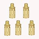1/4 Inch NPT Air Coupler and Plug,Industrial Brass Air Hose Fittings, 5PCS Quick Connector Air Fittings for Automotive and Home (Male Couplers)