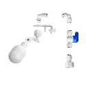 1/4 inch Plastic Adjustable Tube Float Valve Kit (1 Float + 5 Connect)