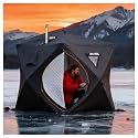 1-4 Person Portable Sauna Tent - Foldable Insulated Personal Sauna Ice Fish Tents with Stove Jack Waterproof for All Weather Camping Or Home,Easy Setup 2.1meters
