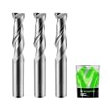 1/4 Spiral Upcut Router Bit, 1 4 CNC Router Bits, Up Cut Spiral Router Bits ,Solid Carbide Router Bits , CNC Upcut Bit 1/4, Ideal for Wood Inlay, Plunge Plastic 3PCS