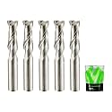 1/4 Spiral Upcut Router Bit, 1 4 CNC Router Bits, Up Cut Spiral Router Bits 1/4 Shank,Solid Carbide Router Bits , CNC Upcut Bit , Ideal for Wood Inlay, Plunge Plastic 5PCS