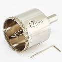 1 5/8 (42mm) Inch Diamond Hole Saw with Pilot Bit, Easy Drilling 1 5/8" Tile Drill Bits for Porcelain Tile, Granite, Ceramic, Marble, Glass, Stones, 1 3/8" Depth of Cut
