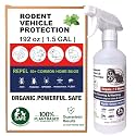 1.5 Gal. Organic Peppermint Oil Rodent Repellent Spray for Vehicles – 2X Effective Natural Mouse &amp; Rat Control for Car Engines, RVs, Trucks &amp; Boats, Prevents Mouse/Rodent from Nesting &amp;Wire Chewing