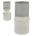 1.5 inch Stainless Steel Filter Cover Connected to 1.5 inch/DN40 PVC Water Pipe, Suction Strainers Used to Remove Debris and Reduce Solid Entry