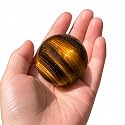 1.57-1.97inch/4-5cm Natural Tiger's Eye Crystal Ball, Hand Polished Tiger Eye Stone Sphere, Healing Crystal Decorative Sphere, Reiki Energy Stone Crafts, Feng Shui Home Desktop Ornament Gift