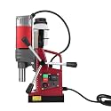 1.57 Inch Mag Drill Press with 6 Coring Bits, Plastic Box, Variable Speed &amp; Adapter, 1550w 820RPM 2922LBF Magnetic Drill Machine, Powerful 1550w Motor, 13000n Magnetic Hold