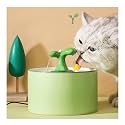 1.5L Automatic Cat Water Fountain with Quiet Pump Electric Ceramic Pet Water Dispenser for Cats Kitty Dogs Multiple Pets(Green)