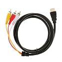 1.5M HDMI Male to 3 RCA Audio Video AV Component Cable Adapter Gold Plated good
