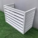 1.5p/3p Fence to Hide Air Conditioner,Outdoor Unit Mini Split Air Conditioner Cover,Aluminum Ac Covers,Outdoor Metal Privacy Fence White-110 * 60 * 80cm/43 * 24 * 32in