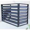 1.5p/3p Fence to Hide Air Conditioner,Outdoor Unit Mini Split Air Conditioner Cover,Aluminum Ac Covers,Outdoor Metal Privacy Fence Grey-100 * 50 * 70cm/40 * 20 * 28in