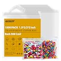 1.5x2 and 2x2 Clear Zip Bags, 1000 Count, 2 Mil