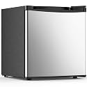 Electactic 1.7 Cu.ft Mini Fridge, Compact Refrigerator, Single Reversible Door, Ultra Quiet, Energy Efficient for Office, Dorm, Bedroom, Apartment, Silver