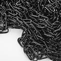 AKOLAFE 1/8" Black Chain Link 26.2 ft Long Heavy Duty Chain Metal Decorative Chain for Hanging Plants, Basket, Picture Bulk Carbon Steel Chain for Light Fixture, Chandelier, Lamp, Clothes, Dog Leash