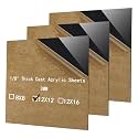 Plexiglass Sheets 1/8 in Black Cast Acrylic Sheet Polycarbonate 12X12