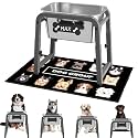 1.85 Gallon Elevated Dog Water Bowl, Height Adjustable (10.4–15.2'') Raised Stainless Steel Bowl with Spill-Proof Mat &amp; Sturdy Metal Stand, Tip-Proof, Easy to Clean, Indoor &amp; Outdoor Use