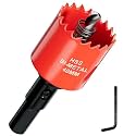 1-9/16 in. Bi-Metal Hole Saw with Arbor and Pilot Bit - Fast Cut Quality Hole Cutter Drill Bit for Wood, Plywood, Fiberglass, Plastic, Drywall, and Stainless Mild Sheet - 25mm Cutting Depth