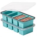 1 Cup Silicone Freezer Trays with Lid, Meal Prep Containers-2-Pack