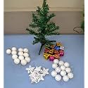 1 Feet Christmas Tree with 36 Hanging Mini Ornaments Xmas Tree Decoration Christmas Decorations Items for Home Indoor Outdoor Christmas Gifts for Home Office Table Decor (1 Feet with Ornaments)
