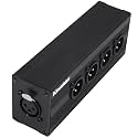 1 Female to 4 Male Audio Splitter Balanced 3-Pin XLR Splitter Box for Mixers Mics