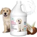 1 Gallon Tearless Puppy Shampoo and Conditioner - Dog Shampoo Itchy Skin Relief - Coconut Oil Oatmeal Shampoo for Dogs - Hypoallergenic Dog Shampoo Sensitive Skin, Made in the USA.