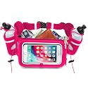 No.1 Hydration Belt by Runtasty - Premium Running Fuel Belt w/2 BPA-Free 10 oz Water Bottles, Tilt-Up Pocket w/Touchscreen-Ready Cover - Fits All iPhones, Runners Ebook & No-Bounce Design