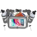 No.1 Hydration Belt by Runtasty - Premium Running Fuel Belt w/2 BPA-Free 10 oz Water Bottles, Tilt-Up Pocket w/Touchscreen-Ready Cover - Fits All iPhones, Runners Ebook & No-Bounce Design