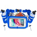No.1 Hydration Belt by Runtasty - Premium Running Fuel Belt w/2 BPA-Free 10 oz Water Bottles, Tilt-Up Pocket w/Touchscreen-Ready Cover - Fits All iPhones, Runners Ebook & No-Bounce Design