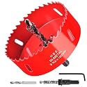 3-15/16 Inch / 100mm Hole Saw for Wood, Plastic Board, Ceiling,Drywall, and Metal Sheet - HSS Bi-Metal Hole Cutter with Pilot Drill Bit