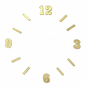 1 inch acrylic roman clock number for resin and mdf clock decopage craft set of 2 gold