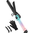 1 Inch Ceramic Medium Curling Iron for Short Hair, 280-450°F Temp Dial