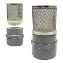 1 inch Stainless Steel Filter Cover Connected to 1 inch/DN25 Grey PVC Filter Water Pipe, Vent Cap Suction Strainers Used to Remove Debris and Reduce Solid Entry(1pcs)