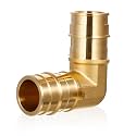 1 Pack 1" x 1" 90 Degree Elbow, Brass PEX A Expansion Fitting
