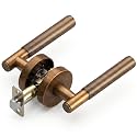 1 Pack Antique Brass Knurled Reversible Passage Door Handles