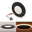 POWERASIA 12 Pack 5/6 Inch LED Metal Recessed Lighting with Night Light