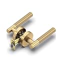 1 Pack Champagne Bronze Knurled Reversible Passage Door Handles