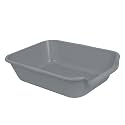 1 Pack Extra Large Dog Litter Box Pan Tray (ABS Material), Low Entry Jumbo Senior Litter Boxes for Multiple Kitten Big Cats, Pet Safe Indoor Dog Potty (Dark Gray, 20" L x 15" W)