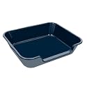1 Pack Extra Large Dog Litter Box Pan Tray (ABS Material), Low Entry Jumbo Senior Litter Boxes for Multiple Kitten Big Cats, Pet Safe Indoor Dog Potty (Dark Blue, 24" L x 20" W)