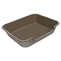 1 Pack Extra Large Dog Litter Box Pan Tray (ABS Material), Low Entry Jumbo Senior Litter Boxes for Multiple Kitten Big Cats, Pet Safe Indoor Dog Potty (Chocolate, 24" L x 20" W)