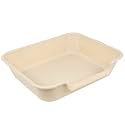 1 Pack Extra Large Dog Litter Box Pan Tray (ABS Material), Low Entry Jumbo Senior Litter Boxes for Multiple Kitten Big Cats, Pet Safe Indoor Dog Potty (Sandbeach, 24" L x 20" W)