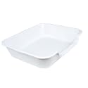 1 Pack Extra Large Dog Litter Box Pan Tray (ABS Material), Low Entry Jumbo Senior Litter Boxes for Multiple Kitten Big Cats, Pet Safe Indoor Dog Potty (White, 24" L x 20" W)