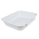 1 Pack Extra Large Dog Litter Box Pan Tray (ABS Material), Low Entry Jumbo Senior Litter Boxes for Multiple Kitten Big Cats, Pet Safe Indoor Dog Potty (Light Gray, 24" L x 20" W)