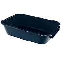 1 Pack Extra Large Dog Litter Box Pan Tray (ABS Material), Low Entry Jumbo Senior Litter Boxes for Multiple Kitten Big Cats, Pet Safe Indoor Dog Potty (Dark Blue,20" L x15 W)