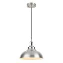 1 Pack Farmhouse Dome Pendant Lights for Kitchen Brushed Nickel