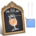1 Pack Framed Tabletop Chalkboard Sign 9.3 x 13 in Rustic Frame, Arch